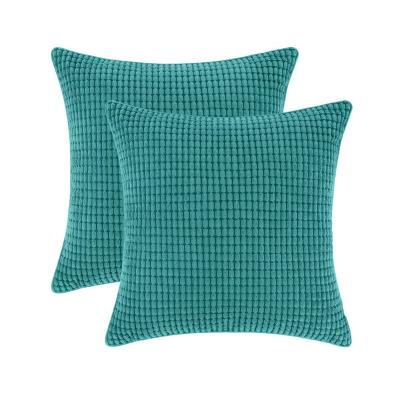 China Home Decor Modern Simple Square Corn Corduroy Cushion Covers Decorative Soft Tile Cover Pillow Shapes For Sofa for sale