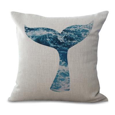 China Modern Square Farmhouse Home Decor Throw Pillow Cover 18X18 Canvas Mermaid Tail Fashion Decor Cushion Cover 18X18 Inches for sale