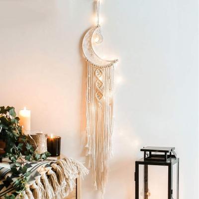 China Simple Bohemian Hand - Woven Tapestry Moon Tassel Wall Hanging Christmas Decoration Woven Tapestry for sale