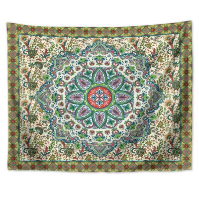 China Copy of Simple High Quality Psychedelic Flower Plant Bohemian Mandala Tapestry Wall Hanging for Bedroom for sale