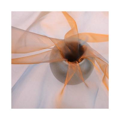 China New Breathable Hot Bright Densified Fabrics Two Tone Magical Selling Organza Fabric For Tulle Wedding Dress for sale