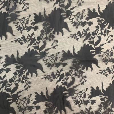 China QUICK DRY burnout fireworks pattern organza fabric for sale