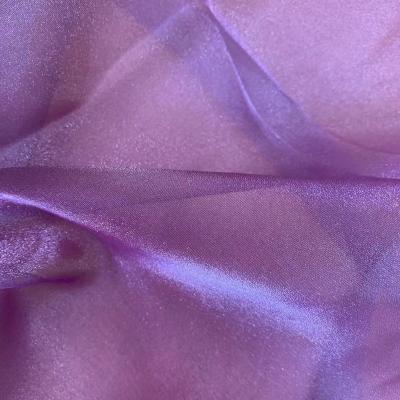 China QUICK DRY Two Tone Crystal Glitter 100%Polyester Organza Fabric for sale