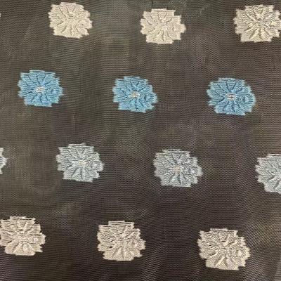 China Floral Translucent QUICK DRY Jacquard Organza Fabric for sale