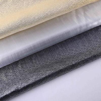 China Bling Bling Breathable Metal Silver Gold Organza Fabric For Stage Dress for sale