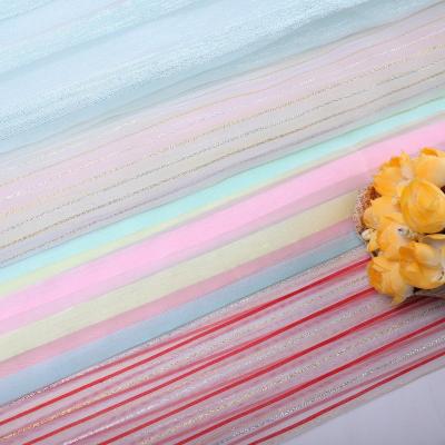 China Light Breathable Multicolor Metal Bling Bling Thin Organza Fabric for sale