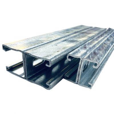 China Support System Manufacture HDG Slotted Steel Pipe Support Channel Metal Cable Support System Strut Support c for sale