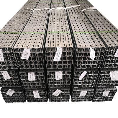 China Sturt c channel HDG steel metal strut support and support system c cable tray hanger steel gi u channel steel support and support for sale