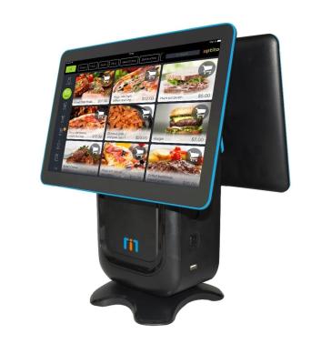 China 14.1 inch black and white screen dual touch position black and white system all in one position Cortex-A17,1.8Hz restaurant control for sale