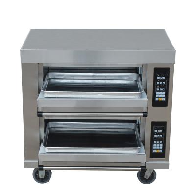 China Electric Pizza Oven Industrial Cake Bakery Oven Microcomputer Panel Bakery Equipment 2 Platform 2 Commercial Trays for sale