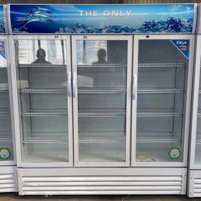 China Single-Temperature Three Door Refrigrator Cola Amount Drinks Display Cooler for sale