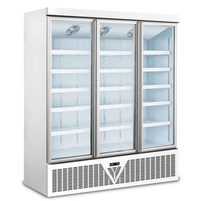 China Single-Temperature Three Glass Door Upright Beverage Freezer Display Refrigerated Fridge For Pepsi Beverage Fridge for sale