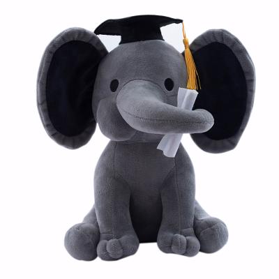 China Low MOQ Plush Promotion Plush Toys Plush Nursing Elephant Toys Graduation Season Gifts for sale