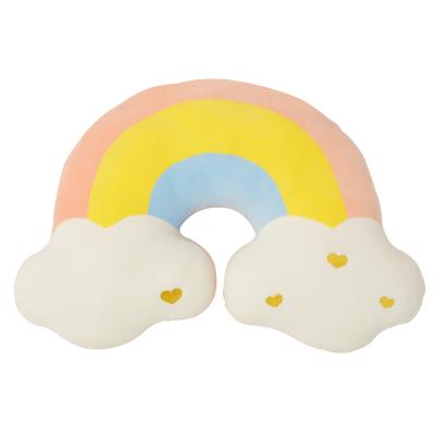 China Multifunctional Rainbow Plush Soft Pillow Stuffed Cushion Plush Colorful Comfortable Home Decoration Pillow for sale