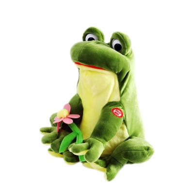 China Interesting Manufacturer Stuffed Electric Stuffed Frog Custom Soft Plush Electric Frog Current Soft Plush Frog for sale