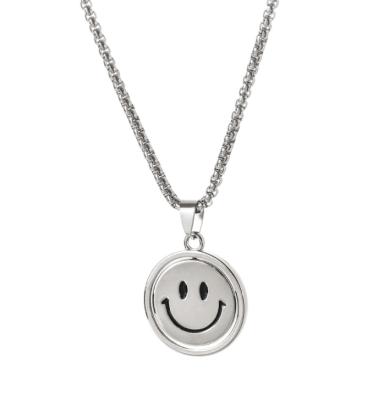 China Hip Hop Smiley Face Stainless Steel Pendant Necklace Boys Casual/Sporty Accessories for sale