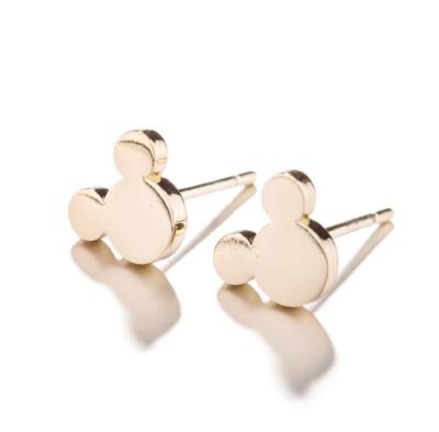 China 2022 Cute Cute Style Stainless Steel Creative Stylish Mickey Stud Earrings For Unisex for sale