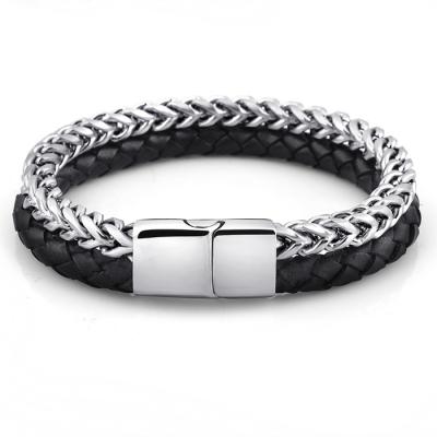 China Stainless Steel CLASSIC Custom Handmade Charger Bracelet Leather for sale