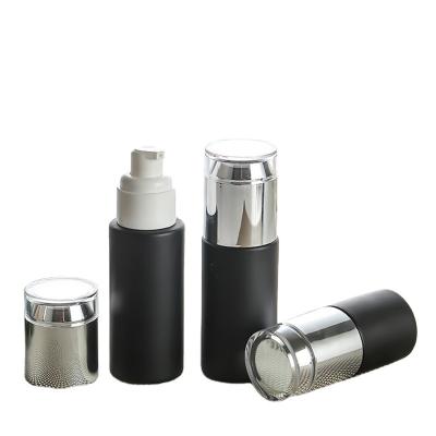 China Black Glass Factory 20ml 30ml 40ml 50ml 60ml 80ml 100ml 120ml Cosmetic Customized Lotion Pump Spray Bottle for sale