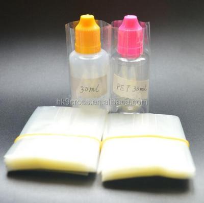 China Clear PVC Moisture Proof Heat Shrink Wrap Film For 30ml E Liquid Plastic Dropper Bottles Heat Shrink Film Shrink Seal for sale