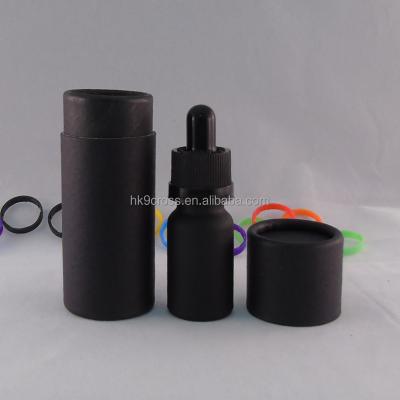 China Personal Care 15ml Glass Dropper Beard Oil Bottle With Tube Gift Black Paper Package for sale