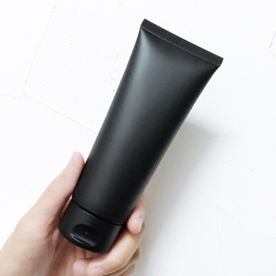 China 100g Cosmetic Matte Black Cream Soft Tube For Facial Detergent Lip Blam Tube Hand Lotion Tube Face Detergent Container for sale