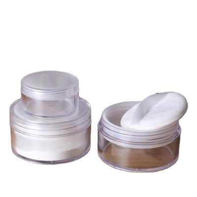 China Empty Loose Powder Container 20g Cosmetic Loose Powder Strainer Jar With Sifter And Blast for sale