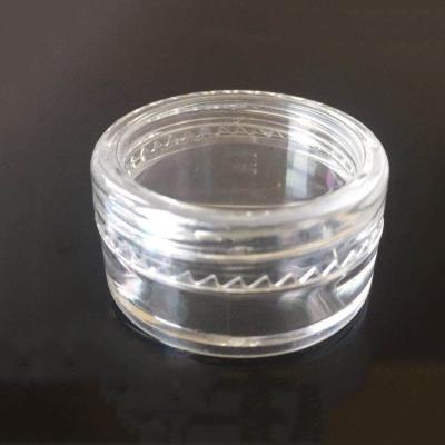 China 3g 5g 10g Cosmetic Clear Plastic Jar Clear Cosmetic Jar With Colors Lids For Eye Cream Skin Cream Loose Powder for sale