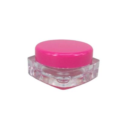 China 5g cosmetic plastic cosmetic jar with colors lids for eye shadow for sale