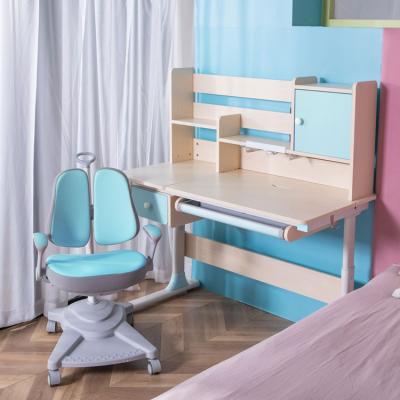 China Modern hot sale adjustable height kids study table custom made kids study table and wooden chair kids furniture for sale