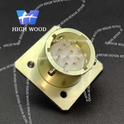 Κίνα OHS Series Ultra-Small Electrical Connector Aluminum Alloy Square Flange Receptacle With 10 Contacts Silvering προς πώληση