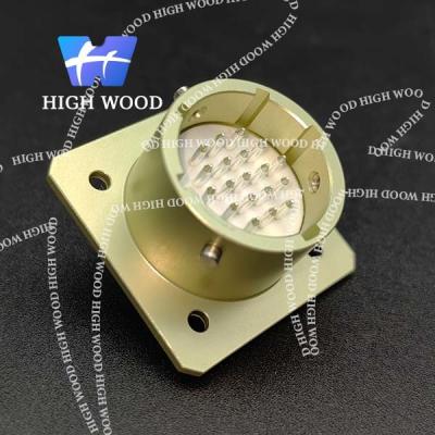 Κίνα OHS Series Ultra-Small Electrical Connector Aluminum Alloy Square Flange Receptacle With 19 Contacts Silvering προς πώληση