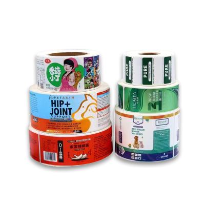 China Sticker Maker Private Brand Printing Logo Adhesive Roll Waterproof Custom Stickers And Labels for sale