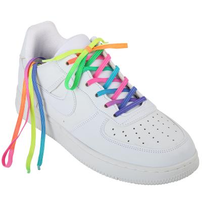 China Wholesaler Custom Cheap Flat Multicolor Fashion Rainbow Colorful Laces New Shoes Lace Charms for sale