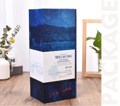 China Handmade Premium Wine Gift Caixa de Para de vinho Wine Gift Box Paper Liquor Packaging Bottle Vodka Juniper Champagne Whiskey Box Shipping Packaging for sale