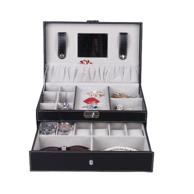 China Luxury Fashion Travel Watch Case Leather Sunglasses Packing For Watch Organizer Box 8 Jewelry Display Organizer 12 Watch St for sale