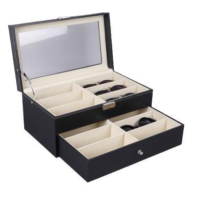 China PU Velvet Cases For Portable Eyewear Case Jewel Organizer Eyeglasses Storage Luxury Leather Sunglasses Packaging for sale