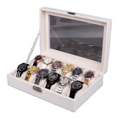 China 12 Slots Vintage Classic Elegant Luxury Watch Box Jewelry Organizer Case Storage Display Box Leather Marble for sale