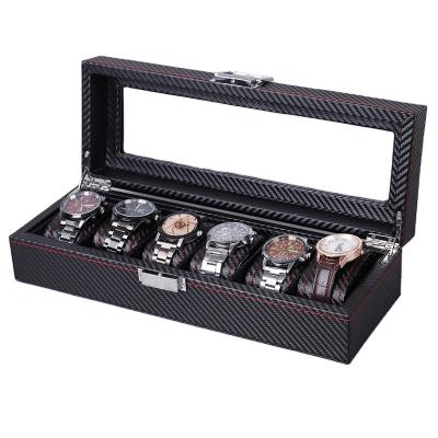 China Classic Elegant Vintage Watch Case Slot Box Organizer Men Pocket Watch Transparent Luxury Wooden Display Case for 10 Watches for sale