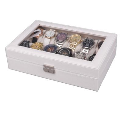 China Classic Elegant Luxury Leather Watch Case Case Display Case Jewelry Boxes Vintage Holder Organizer for Clock Watches for sale