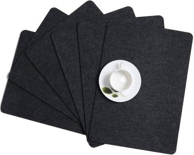 China Viable Felt Place Mats Laid Absorbent Table Mats Non Slip Heat Resistant Felt Place Mat Tea Coaster for sale