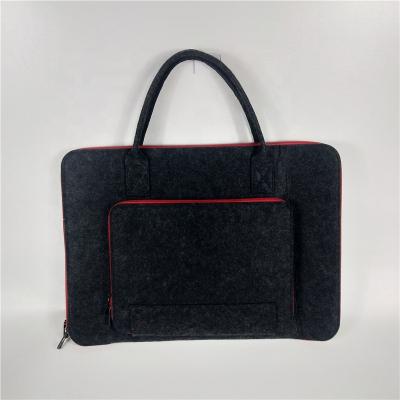 China 11.6 13.3 15.6 Lightweight Dark Gray Laptop Sleeve Bag Computer Messenger 17.3 Inch Felt With Handle for sale