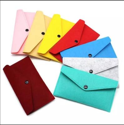 China Fashoion Fashion Wool Felt Small Colorful Cheap Cloth Mini Purse Organizer Insert Bag for sale