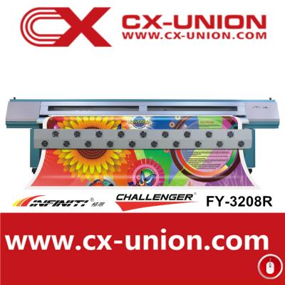 China Bill Printer Best Infiniti Brand / Challenger's Mark FY-3208R Digital Printing Machine For Car Vinyl Wrap for sale