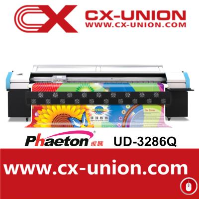 China Large format card printer Phaeton UD-3286Q inkjet solvent 3.2m printer with spt 510 printheads for sale