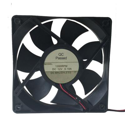 China New longer air cooling life supporting axial fan 12v dc 120x120x25mm small fan for sale