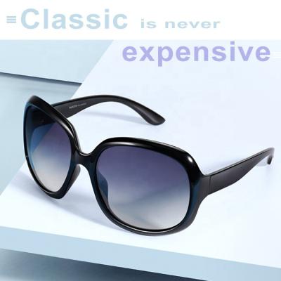 China OEM Classic Light Fashionable Large Frame Custom Sunglasses Lady Fashion ODM UV Proof UV Proof Oversized Female Glasses EU USA for sale