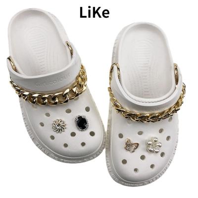 China Shoe Buckle Garden Shoe Charms Clogs Shoe Accessories Buckles With Chain Charms for sale