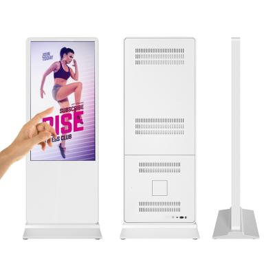 China 43 inch double screens monitors table player Floor Standing digital signage Kiosk lcd advertising player for sale