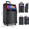 China Trolley speaker with touchscreen hone karaoke system / outdoors karaoke player for sale